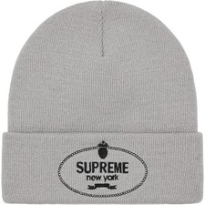 Supreme Crest Beanie Charcoal