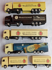 5 Werbetrucks - Warsteiner Brauerei - 1:87 - LKW-Sammlung - MB-Biertrucks