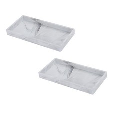 Badezimmer-Ablage, Modernes Waschbecken-Ablagefach, Bruchsicher, Rechteckig9832