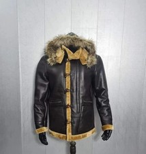 Herren Schaffell Lederjacke