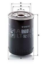 MANN-FILTER W 940/18 FILTER,BETRIEBSHYDRAULIK FÜR AGRALE,DEUTZ-FAHR,FORD,PUM