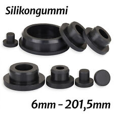 Gummi Stopfen Lochkappen Abdeckstopfen Verschlussstopfen Blindstopfen Schwarz