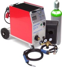 MIG MAG 250AM Schutzgasschweißgerät Schweißgerät + 20L Gasflasche + 15kg Draht