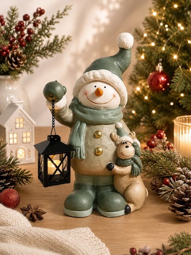 Schneemann mintfarbend mit