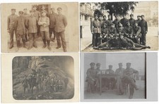 4x Foto-AK Postkarte feldgraue Soldaten Gebirge Kind in Uniform Widmung 1917 ww1