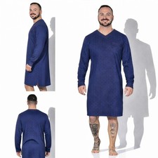 Herren Langarm Nachthemd