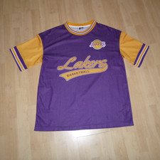 Basketball Shirt /Trikot kurzarm, Lakers Motiv, lila /Ärmel gelb  Gr M