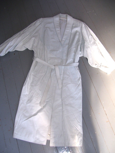 Mantel knautschleder leder - mantel,