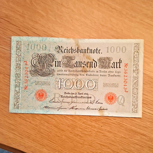 Reichsbanknote deutsches reich - deutsches,