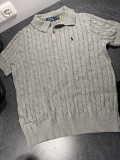 Polo Ralph Lauren Cable Knit Polo Shirt Größe L (Neu) Grau