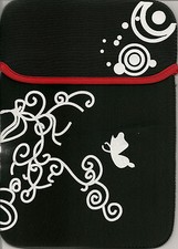   10,1"- 10,5" Neopren Tasche Hülle Etui Case Cover Schutzhülle schwarz-weiß