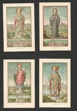 SET 4 FROMME BILDER HEILIGER DEODAT MÜTTERLICHERSEITS AMAND MORAND BISCHOF BEICHTVATER ELSASS