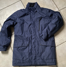 Winterjacke Parker LIVING OUTDOOR XL/XXL Kapuze mittelblau gefüttert Outdoorjack