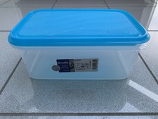 Rotho Vorratsdose / Aufbewahrungsbox / Box Rondo, mit blauem Deckel, 2 Liter