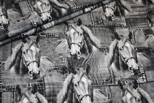 Stenzo Jersey  Stoff grau  Pferde  1m