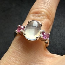 Ring Silber Mondstein Rubin