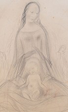 Willi Schmid Vorstudie Madonna
