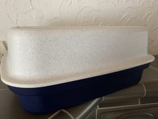 Bäckermeister TUPPERWARE A47 INDIGOBLAU WEISS BROTKORB BROTBEHÄLTER gut erhalten