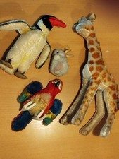 4 x Steiff Tiere, 60er