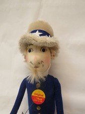 X-39202	Steiff Replica Puppe Uncle Sam, weichgestopft, L. ca. 49 cm