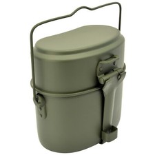 BW Kochgeschirr 3-tlg. Alu Oliv Bundeswehr TL Aluminium Outdoor Essgeschirr Topf