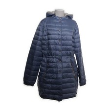 Daunenmantel Kapuze 44 blau MILESTONE Steppmantel  Daunen Gürtel leicht MARITIM