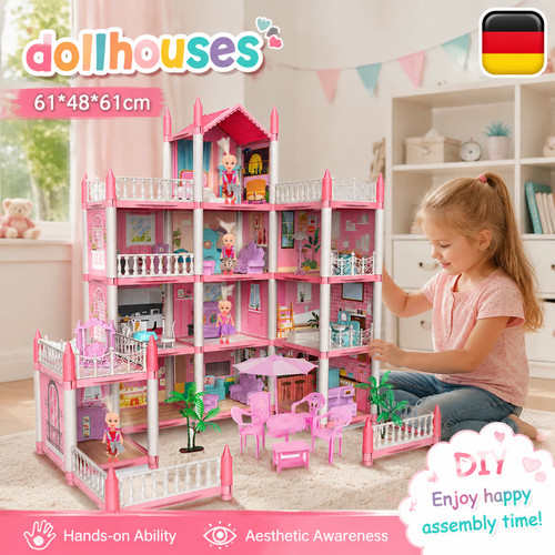 Puppenhaus puppenstube mit - puppenhaus,