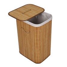 Bambus Wäschekorb 72L natur Wäschebox faltbar Wäschesack Wäschetruhe Sammler