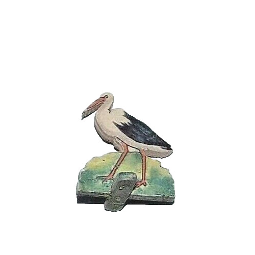 Vintage storch holz flachfigur - storch,