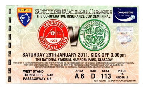 Ticket sco aberdeen - sco,