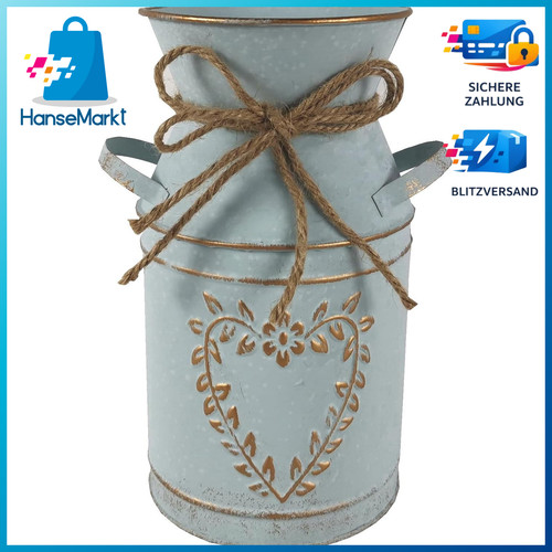 Blumenvase herz milchkanne - blumenvase,
