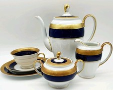 Rosenthal Aida Vollfahne Kobalt Ätzgold Kaffeeservice Service Prunkservice 21 T