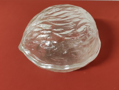 Glas dose walnussform - glas,