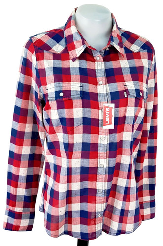 Levis damen blau rot kariert - &,