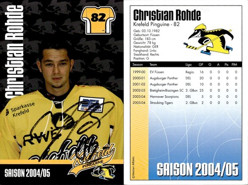 Christian rohde autogramm - christian,