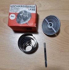 DDR Lochkreissäge LK 62 mit 7 Sägeblättern - VEB Mikromat Dresden - neuwertig