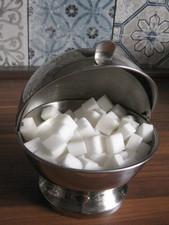 siberne Zuckerdose Kugel Vintage "Zack" Sugar Bowl in gutem Zustand