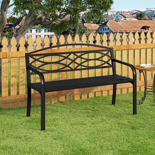 Woltu gartenbank metall - gartenbank,