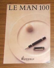 Seltene Werbung WATERMAN Paris LE MAN 100 Füllfederhalter 1988
