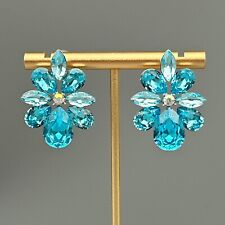 Elegante Statement Ohrstecker mit Swarovski Kristall Damen Geschenk Neu