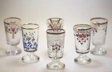 6 x Fußbecher Glasbecher Trinkglas