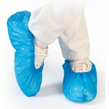 100 Stück Überschuhe Blau - Einweg Schuhüberzieher Einmal Überzieher Shoe Cover