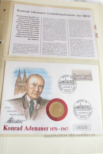 Brd numisbrief konrad - numisbrief, adenauer