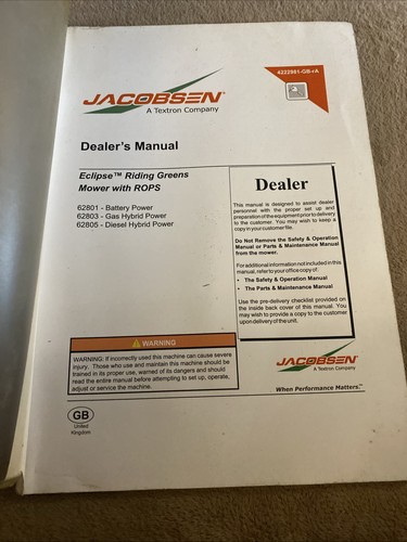 Jacobsen eclipse riding greens - jacobsen,