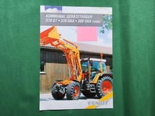 Prospekt Traktoren Fendt Kommunal Geräteträger 370 GT - 370 GKA - 380 GKA Turbo