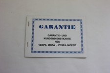 Garantie + Kundendienstkarte Vespa Mofa Moped NEU original Piaggio Vintage 