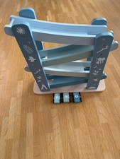 Little Dutch Holzautobahn Kugelbahn - Auto-Rennbahn blau