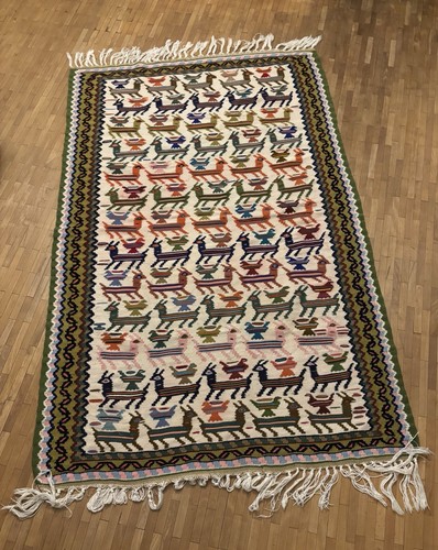 Kelim teppich mit tiermotiven - teppich,