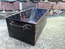 alte Kiste Blech Kasten Lade Herd Ofen Asche Aschekiste ASCHKASTEN Bepflanzung 