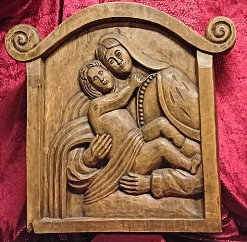 Wandbild maria mit kind - wandbild, unikat